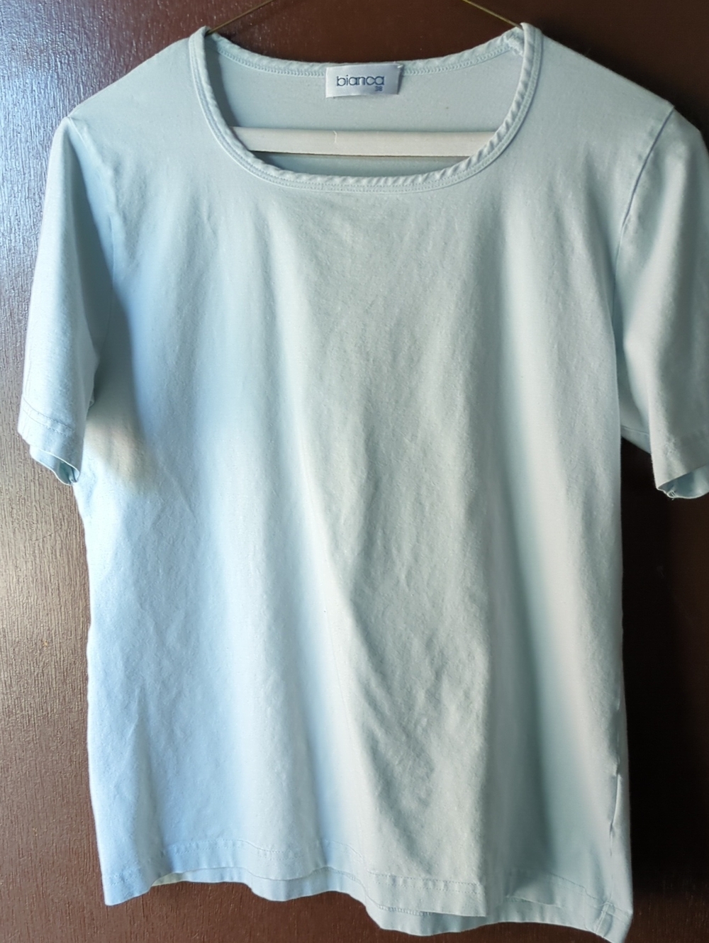 Bianca Women's Light Blue Short Sleeve Crewneck Top